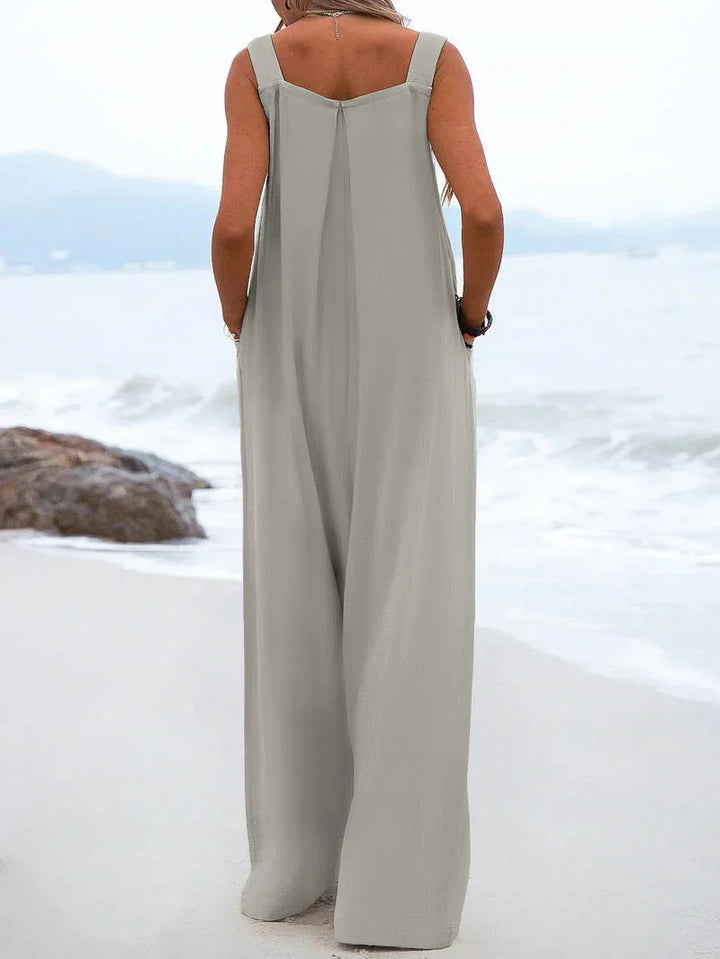 Kylie Casual Jumpsuit | Zomerse stijlvolle mouwloze jumpsuit met wijde pijpen voor vrouwen