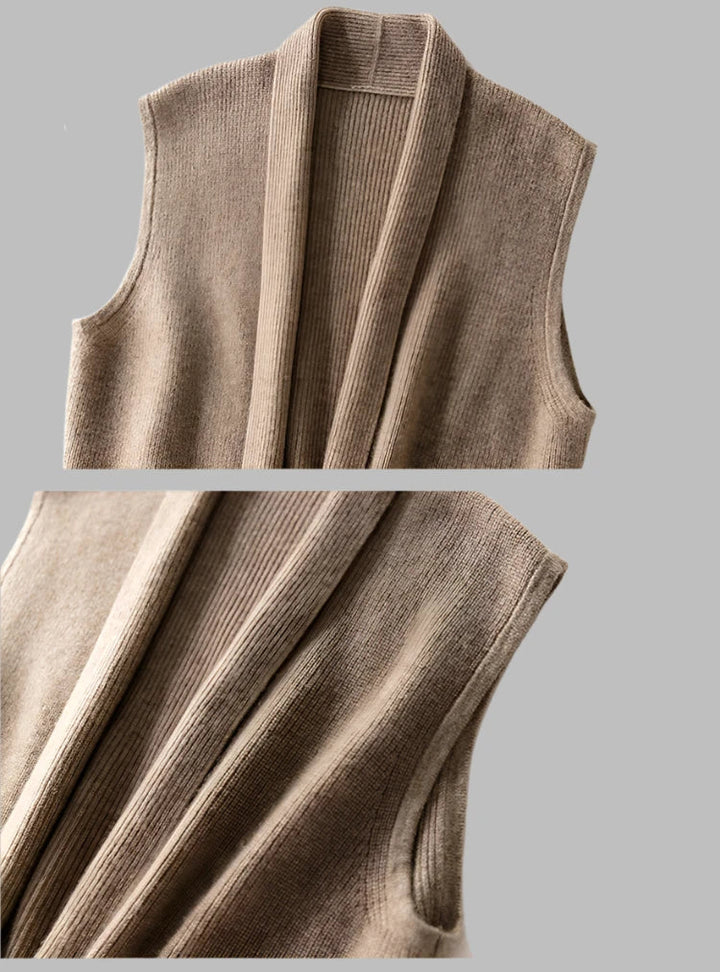 V-neck Wool-look Vest