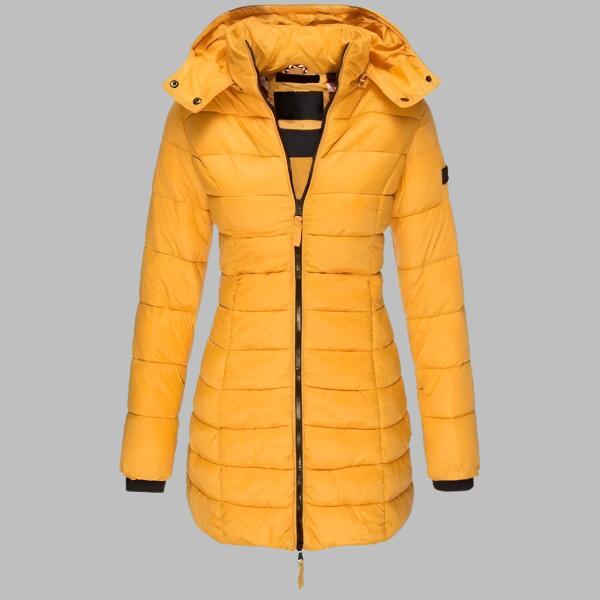 Emma Jas | Slanke mid-length warme katoenen coat voor dames