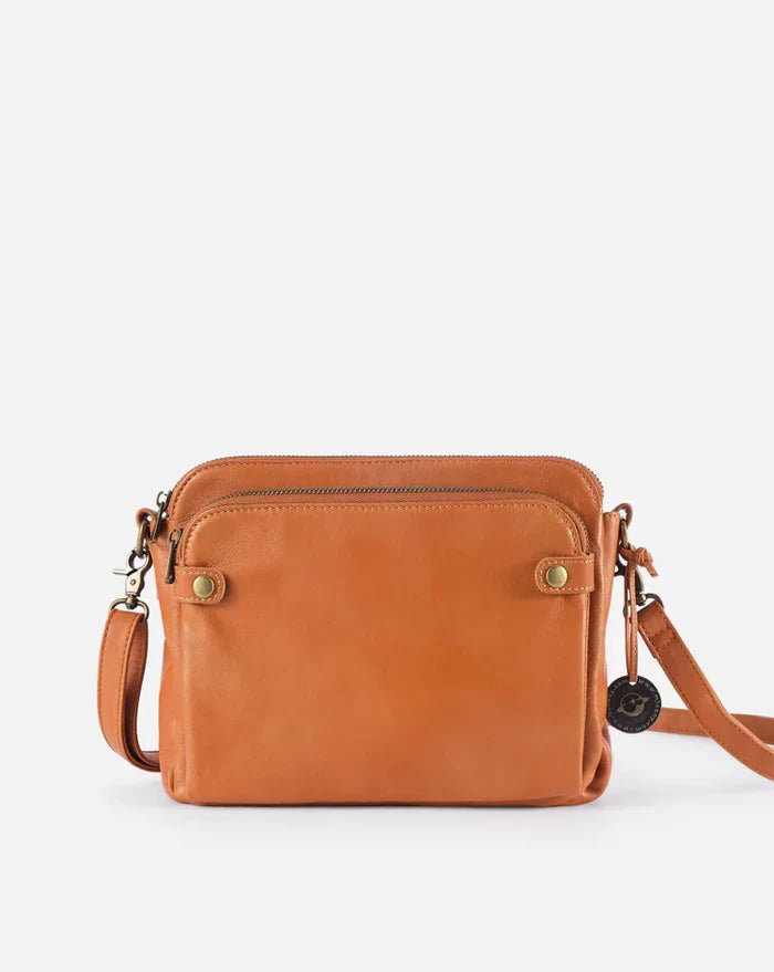 Easybag | Crossbody schoudertas met 3 rits vakken