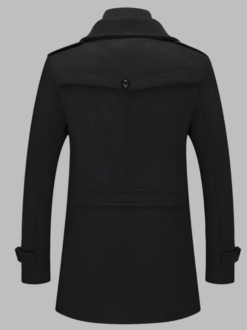 Vittorio Wool Coat | Lange Wollen Winterjas voor Heren met Een Verfijnde Uitstraling