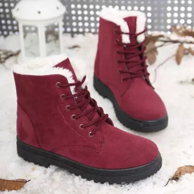 Sophie Snowboots | Antislip sneeuwlaarzen met veters voor dames