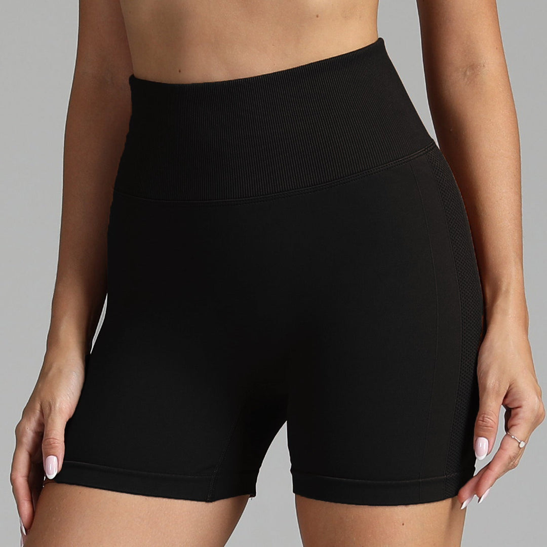 Mia Fitness-Shorts | Hooggetailleerde, strakke stretch fitnessshorts voor dames