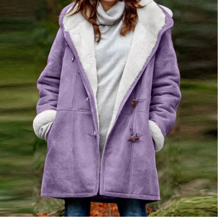 Cantelle Polar Mantel | Super warme lange winterjas met polar fleece voering voor dames