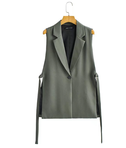 Loewa Blazer Gilet | Elegante lange mouwloze blazer voor dames