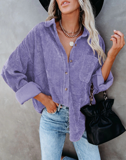 Emily Overshirt | Ribfluwelen Blouse voor ieder seizoen