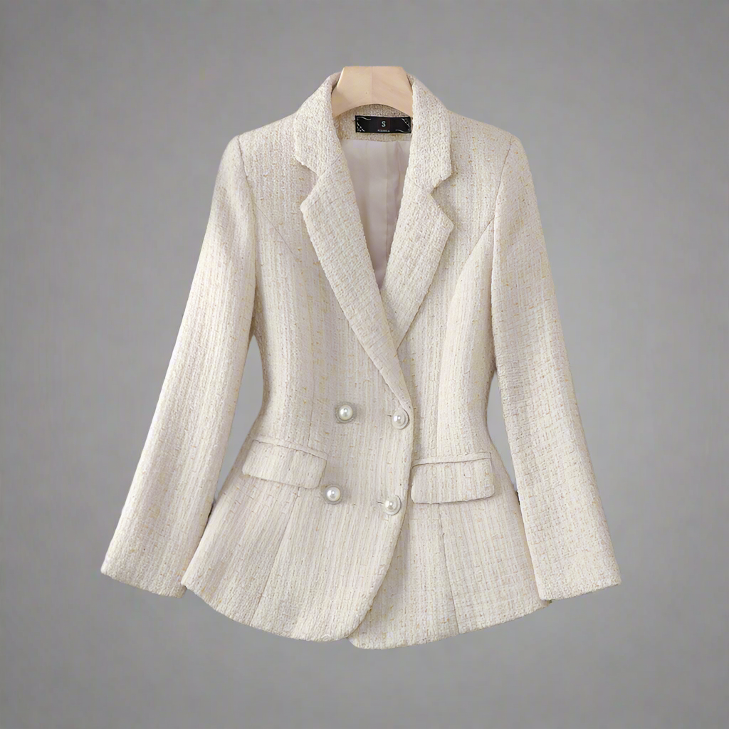 Lia Tweed Blazer | Casual double breasted jasje voor dames