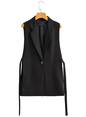 Loewa Blazer Gilet | Elegante lange mouwloze blazer voor dames