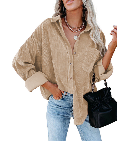 Emily Overshirt | Ribfluwelen Blouse voor ieder seizoen