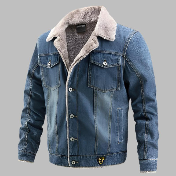 Max Spijkerjas | Heren denim jas met zachte voering, warm en stijlvol