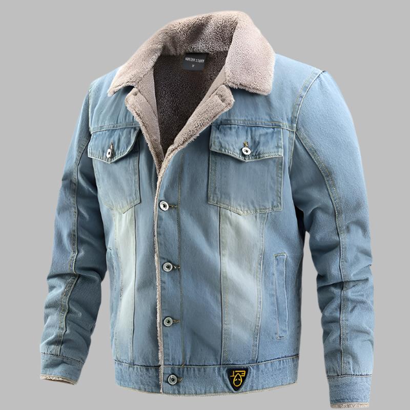 Max Spijkerjas | Heren denim jas met zachte voering, warm en stijlvol