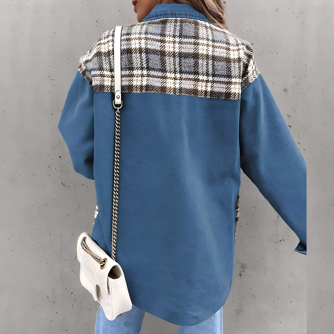 Lauren Plaid Jacket | Trendy oversized geruite jas voor dames met knoopsluiting