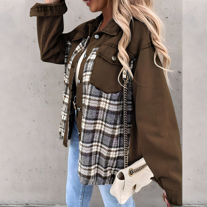 Lauren Plaid Jacket | Trendy oversized geruite jas voor dames met knoopsluiting